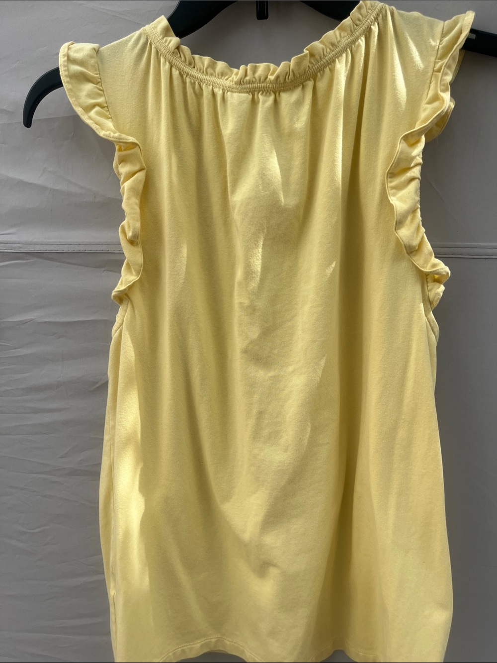 LC Lauren Conrad Light Yellow Ruffle Sleeve Tank - Picture 7 of 9